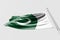 Isolated Pakistani Flag waving 3d Realistic fabric