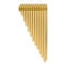 Isolated panpipe sketch. Musical instrument