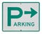 Isolated parking sign