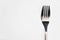 Isolated part of fork for food dining on white background