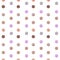 Isolated and pathed pastel pink purple violet watercolor painted dots in seamless pattern on white background