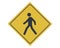 Isolated pedestrian crossing symbol. Concept of traffic regulations.
