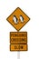 Isolated penguin crossing sign