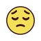 Isolated pensive emoji face icon