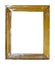 Isolated Photo Frame, Dirty Golden Antique Photo Frame