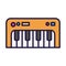 Isolated piano instrument vector design