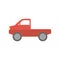 Isolated pickup car icon flat design