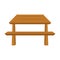Isolated picnic table icon