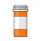 Isolated pill bottle with cap illustration on white background