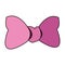 Isolated pink bowtie design