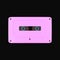 Isolated Pink Cassette 3D Icon Over Black