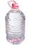 Isolated pink five liter bottle of water