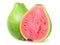 Isolated pink guava fruits