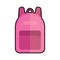 Isolated pink school bag icon