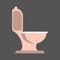 Isolated Pink Toilet