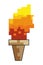 Isolated pixel flame design vector illustration