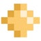Isolated pixel golden coin icon 8 bit design Vector