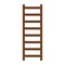Isolated pixel wooden ladder icon 8 bit design Vector