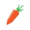 Isolated pixelated carrot icon