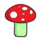 Isolated pixelated mushroom icon