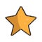 Isolated pixelated star icon