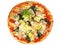 Isolated Pizza with Avocado and Tuna - Omega 3 - Fast Food