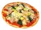 Isolated Pizza with Avocado and Tuna - Omega 3 - Fast Food