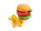 Isolated plasticine burger on the white