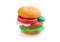 Isolated plasticine burger on the white