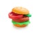 Isolated plasticine burger on the white