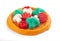 Isolated plasticine pizza