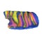 Isolated plasticine stripes colorful element made of plasticine or clue