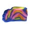 Isolated plasticine stripes colorful element made of plasticine or clue