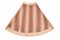 Isolated pleated skirt on white, caramel colour of bell skirt,  light brown fashionable female outfit, beige drape garment,