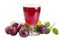 Isolated Plum Juice Fresh and Invigorating, Generative Ai