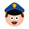 Isolated policeman avatar cartoon