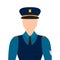 Isolated policeman character