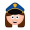 Isolated policewoman avatar cartoon