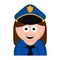Isolated policewoman avatar cartoon