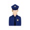 Isolated policewoman icon