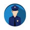Isolated policewoman icon