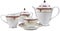 Isolated porcelain tea set