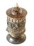 Isolated Prayer Wheel look from top and focus on middle part