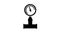 isolated pressure gauge icon on white background, alpha channel, oil industry video animation, 4K