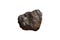 Isolated Psilomelane stone on white background.