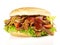 Isolated Pulled Beef Hamburger - Fast Food