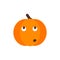 Isolated pumkin cute smile character