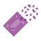 Isolated purple candy sheer flat icon Vector