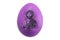 Isolated purple Chicken Egg with easter Jesus image on white background - fine edge