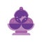 Isolated purple ice cream candy sheer flat icon Vector